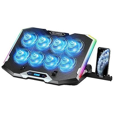 ICE COOREL Gaming Laptop Cooling Pad with 8 Cooling Fans, Laptop Cooler  Stand with 6 Height Adjustable, RGB Cooling Pad 15-17.3 Inch for Laptop  with Two USB Port + Phone Stand - Yahoo Shopping