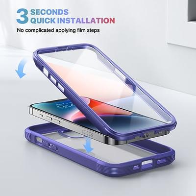 Diaclara Designed for iPhone 12 Mini Case, Full Body Rugged Blue and Clear