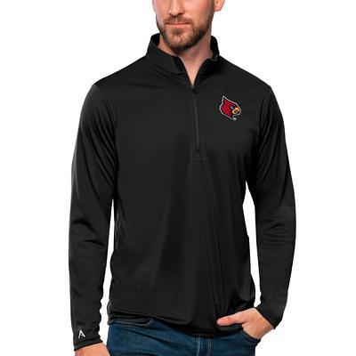 Men's Colosseum Gray/Red Louisville Cardinals Bushwood Fleece