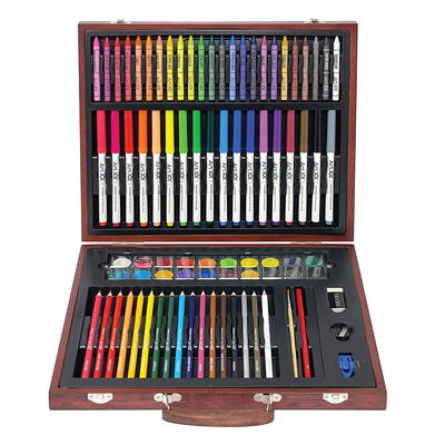 Art 101 Budding Artist 96 Piece Kids Creativity Wood Case Art Set