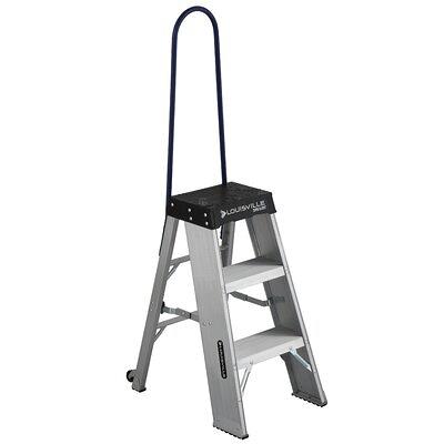 Louisville Ladder 12 ft. Fiberglass Pinnacle Platform Ladder with 300 lbs.  Load Capacity Type IA Duty Rating FXP1712 - The Home Depot