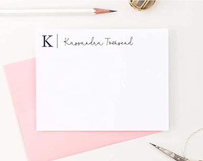 Personalized Stationery Set for Women, Note Cards With Envelopes VS02 