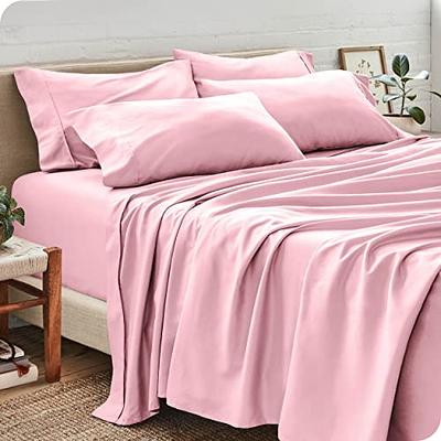 Bare Home Ultra-Soft Sheet Set - Premium 1800 Collection - Deep Pockets -  4-Pieces - Queen, Light Pink