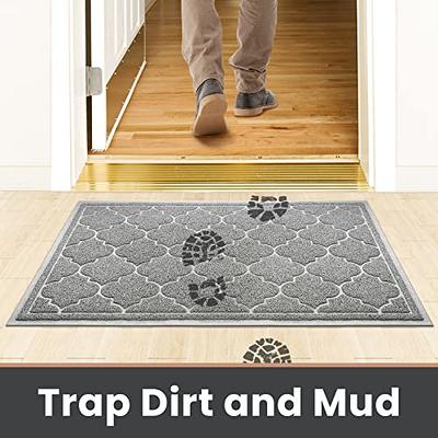 Front Door Mat Outdoor Entrance, Mud Rug Outdoor Mat for Front Door, Small  Front Entry Rug Indoor, Dirt Trapper Door Mat Indoor Entry Mat, Small