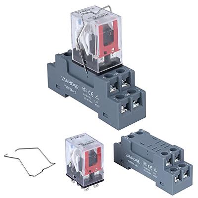 8-Pin 10 AMP 24V DC Relay Coil with Socket Base Electromagnetic Power Relay,  DPDT 2NO 2NC - MY2NJ LED Indicator - Yahoo Shopping