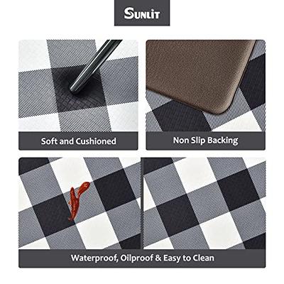 Art3d Anti Fatigue Mat - 1/2 Inch Cushioned Kitchen Mat - Non Slip Foam  Comfort Cushion for Standing Desk, Office or Garage Floor (17.3x28, Black)