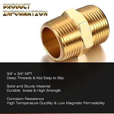 Pipe Fittings Adapter 1 Male x 3/4 Male NippleThreaded Brass