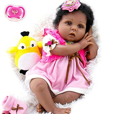 Reborn Baby Dolls 22 Girl Cloth Body or Full Vinyl Body African American  Black
