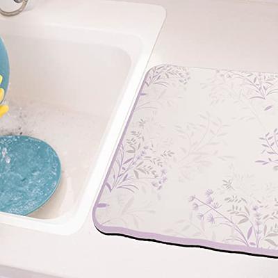 Faucet Drain Pad Water Ripples Kitchen Faucet Drying Pad Absorbent Mat Sink  Splash Guard Water Bathroom Countertop Protector