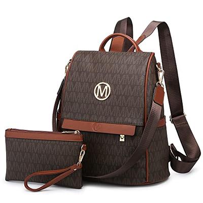 MKP COLLECTION Women Fashion Backpack Purse Convertible Large Ladies Rucksack Travel Shoulder Bags Handbag Set 2pcs w/Tassel