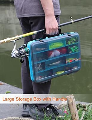 Sjqecyfv Tackle Box Organizer 18 Grids Plastic Craft Box Organizer