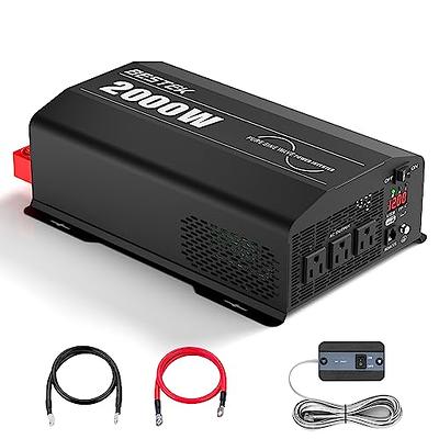 Leaptrend® 2000W 12V to 110/120V Pure Sine Wave Battery Power