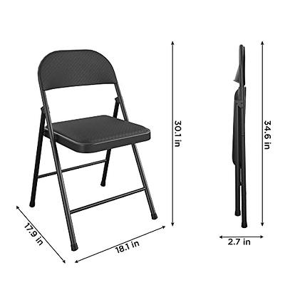 Cosco Black Padded Fabric Folding Chair