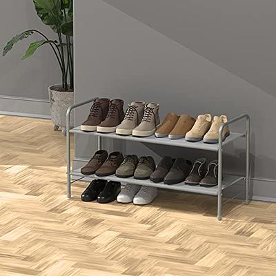 Simple Houseware 3 Tier Shoe Rack Storage Organizer Gray NEW