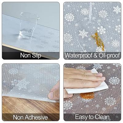  Shelf Liner, Cabinet Liner, Non Adhesive Kitchen Plastic Drawer  Liner, Non Slip Shelf Liners for Kitchen Cabinets, Pantry, Shelves, Under  Sink, Washable Refrigerator Liners(Clear, 17.5 x 240 inches)