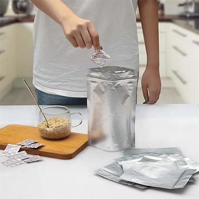 100 Pack Resealable Stand Up Mylar Bags for Food Storage - 4.3x6.3 Inches  Smell Proof