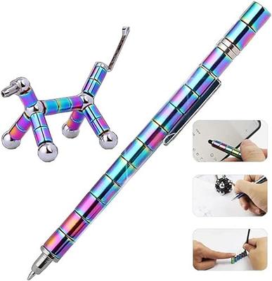 BACORFEA Magnetic Pen, Decompression Fidget Pen, Novel Cool Pen Ballpoint  Pen, for Kids or Teen Boys Gift (B)