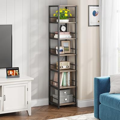 Fc Design 5 Tier Corner Bookcase Wooden Display Shelf Storage Rack