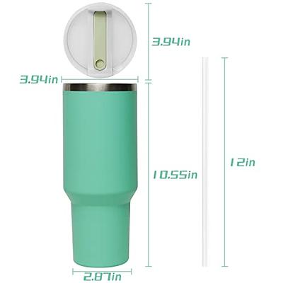 40oz Insulated Tumblers with Handle and Straw H2.0 Quencher Tumbler  Reusable Ice Coffee Cup with Lid Travel Coffee Mug for Cold and Hot  Beverages Stainless Steel BPA Free(40oz Jade) - Yahoo Shopping