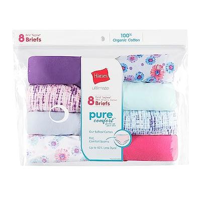 Hanes Little Ultimate Girls' Underwear, Pure Comfort Organic 100% Cotton  Panties, Briefs & Hipsters, 8-Pack, Brief-Pink Blue Solids & Patterns, 6 -  Yahoo Shopping