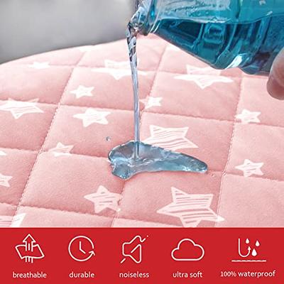 2 Pack 28x52 Inches Bamboo Crib Mattress Protector, Waterproof Quilted Crib  Mattress Pads, Soft Breathable Baby Mattress Cover 