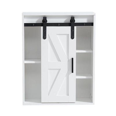 White Wood 4-Drawer 1-Door Bathroom Storage Cabinet - 32.68 H x 22.05 W x  11.81 D - On Sale - Bed Bath & Beyond - 32460526