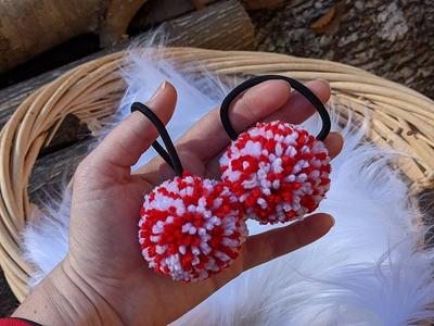 Cute Wavy Hair with Pom poms(Silver)