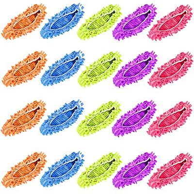 10Pcs 5Pairs Mop Slippers for Floor Cleaning,Microfiber Mop Slippers Shoes  Mop Socks Floor Cleaning Tools Foot Shoe Cover Soft Washable Reusable