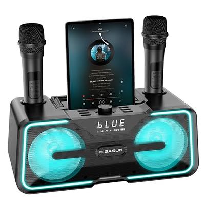 Portable Bluetooth Speaker with Microphone Set,Retro Bluetooth Speaker with  Home Karaoke Machine,Portable Handheld Karaoke Mics Speaker Machine for
