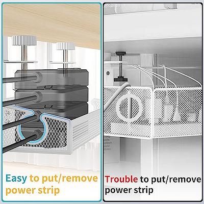 Under Desk Cable Management Tray White, No Drill Desk Cable Management  Organizer with Clamp for Desk Wire Management, Desk PC Cord Organizer  Accessories & Workspace Organizers for Office, Home(1 Pack) - Yahoo