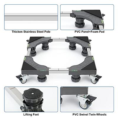 Adjustable Mini Fridge Stand Washing Machine Base, Mobile Roller Stand With  Locking Rotating Wheels For Refrigerators And Dryer