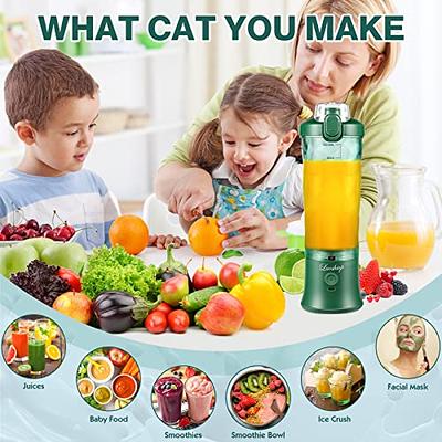 Portable Personal Blender Smoothie Maker - 600 ml USB Rechargeable Mini  Mixer with 6 Blades Juice Cup for Juice Shakes and Baby Food BPA-Free Mixer  for Home Sports Travel Outdoors 