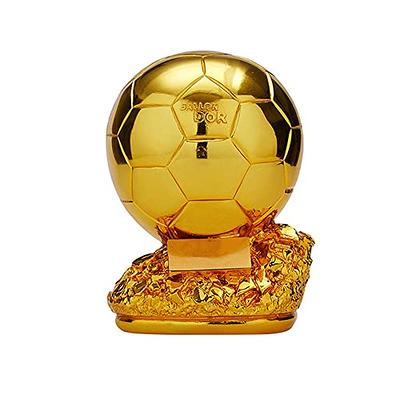  WOBBLO Resin Soccer Ballon d'Or Trophy Replica Ball  Championship Trophy Gold Plated Soccer Best Player MVP Award Trophy Fan  Craft Collection Souvenir Home Decor Display Gift,6.3 inches : Sports 