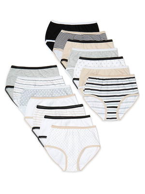Joyspun Women's Seamless Bikini Panties, 6-Pack, Sizes XS to 3XL 
