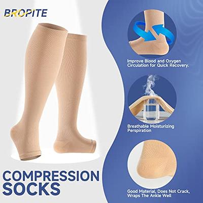 1 Pair Open Toe Compression Socks for Women and Men Circulation