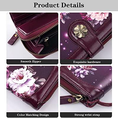 Purple Wallets Women | Ladies Wallet Black Rose | Womens Wallet Red Rose - Wallets  Women - Aliexpress