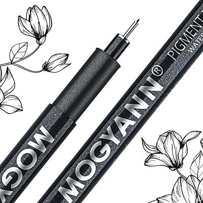 Mogyann Drawing Pens, 12 Pack Dual Brush Pens Black Markers for Art Drawing  Sketching