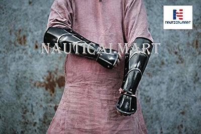 Medieval arm guard Cosplay armor for larp clothing Metal bracers Fantasy  warrior