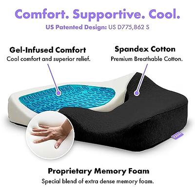 Cushion Lab Ergonomic Foot Rest Pillow for Under Desk Patented Massage  Design