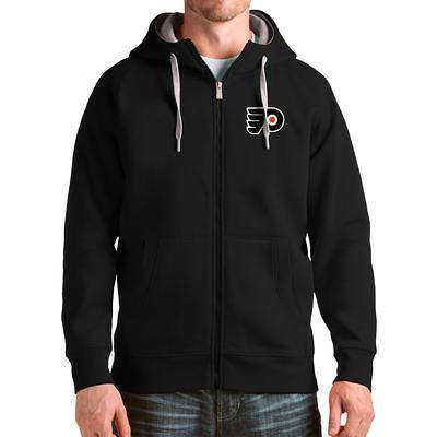 Men's Antigua Black Philadelphia Flyers Logo Victory Full-Zip Hoodie ...