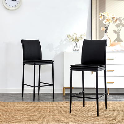 FurnitureR Classic Barstools Set of 2, Country Style Bar Chairs