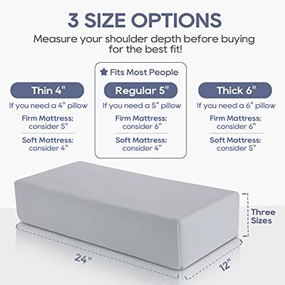 Square Side Sleeper Pillow - Pain Free Sleep | Thin - 4 inch | Pillow Cube