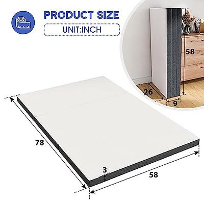 Folding Mattress, TEQSLI Trifold Gel Memory Foam Mattress 4 Inch