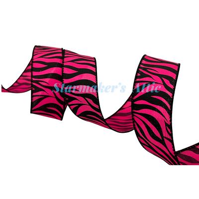 Beautiful 1.5 Inch Ribbon in Fuchsia & Black Zebra Print A Wired Edge - 5  Yards For Bows, Wreaths, Decorating Wrapping - Yahoo Shopping