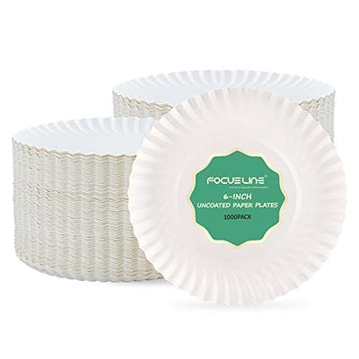 FOCUSLINE 6 Inch Paper Plates 1000 Count, White Paper Plates Uncoated,  Everyday Disposable Dessert Plates 6 Small Paper Plates Bulk 1000 Count -  Yahoo Shopping