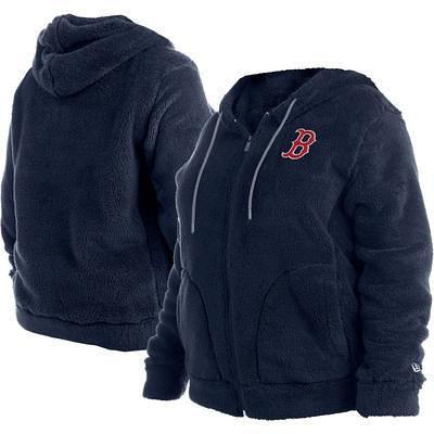 Women's New Era Navy Detroit Tigers Plus Size Color-Block Full-Zip Hoodie