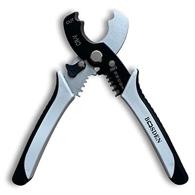 VEVOR Fiber Optic Stripper, 4 in 1 Wire Cutters Pliers, Three Hole