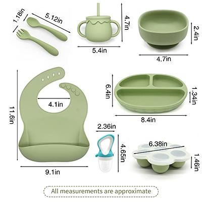 9pcs Baby Feeding Set  Weaning Set Includes Suction Bowl And