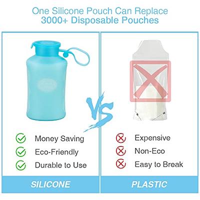 No Leak Momcozy Silicone Breastmilk Storage Bags, Reusable Breastmilk  Freezer Storing Bags for Breastfeeding, 8.5oz/250ml Breast Milk Saver,  Leakproof