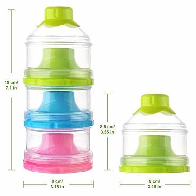  Accmor Baby Formula Dispenser On The Go, 5 Layers Stackable  Formula Dispenser Formula Containers for Travel, Baby Milk Powder Kids  Snack Container, BPA Free, Green, 2 Pack : Baby